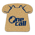 Telephone Shaped All Natural Cork Coasters